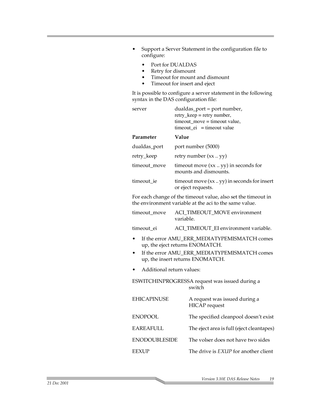 ADIC DAS V3.10E manual Ehicapinuse, Enopool, Eareafull, Enodoubleside, Eexup 