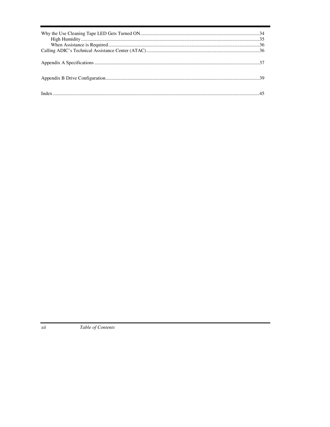 ADIC DS9000 Series manual Xii Table of Contents 