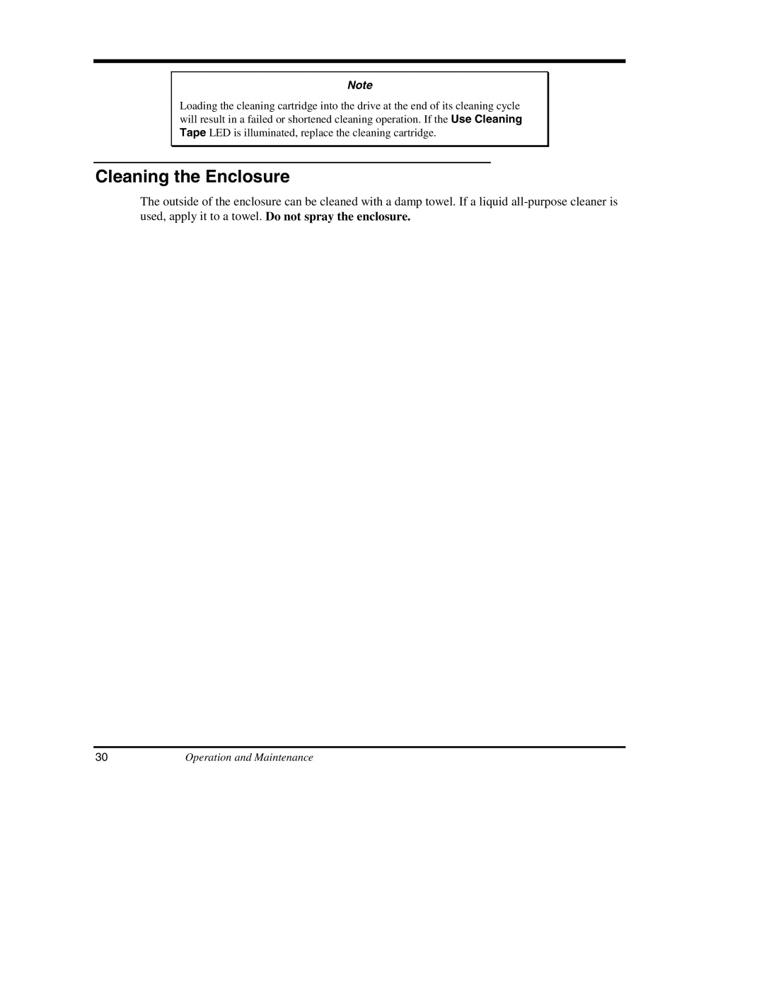 ADIC DS9000 Series manual Cleaning the Enclosure 