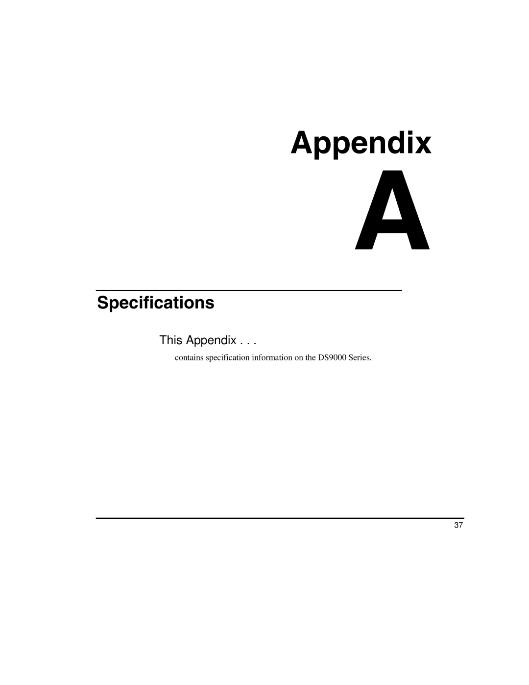 ADIC DS9000 Series manual Appendix, Specifications 