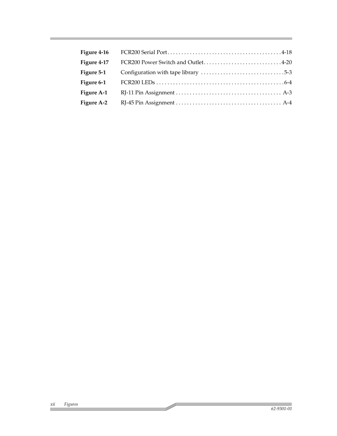 ADIC FCR 200 manual 16FCR200 Serial Port 