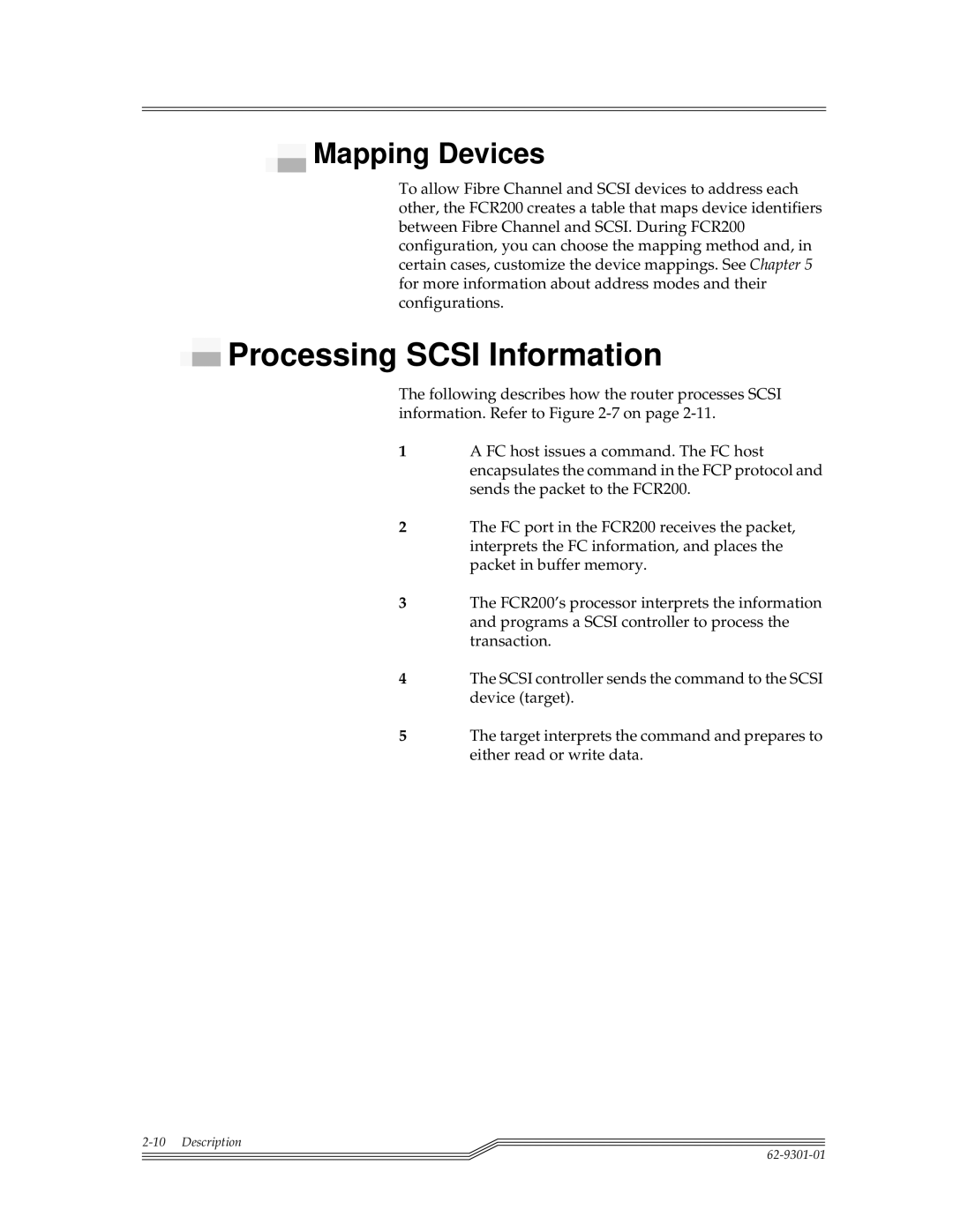 ADIC FCR 200 manual Processing Scsi Information, Mapping Devices 