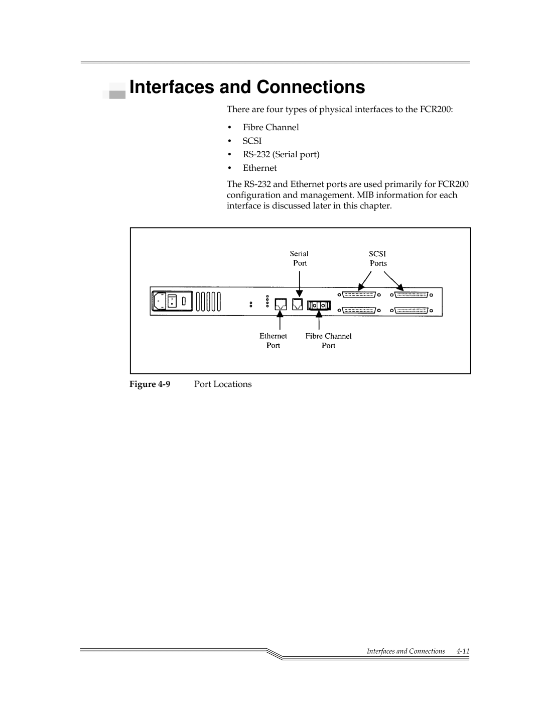 ADIC FCR 200 manual Interfaces and Connections, Scsi 