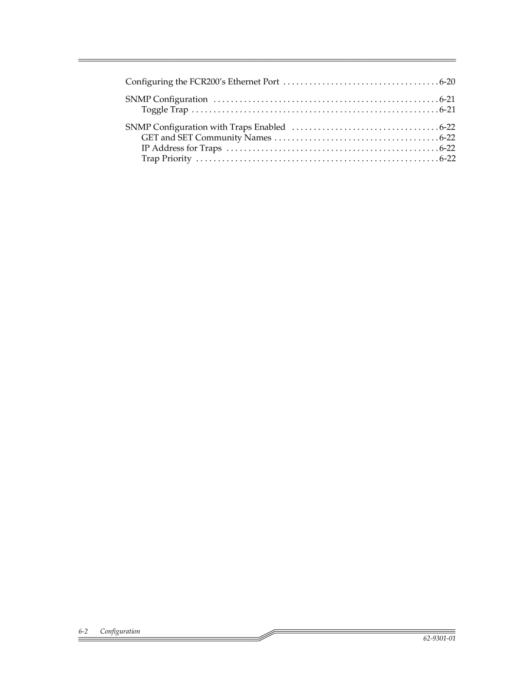 ADIC FCR 200 manual Configuration 62-9301-01 