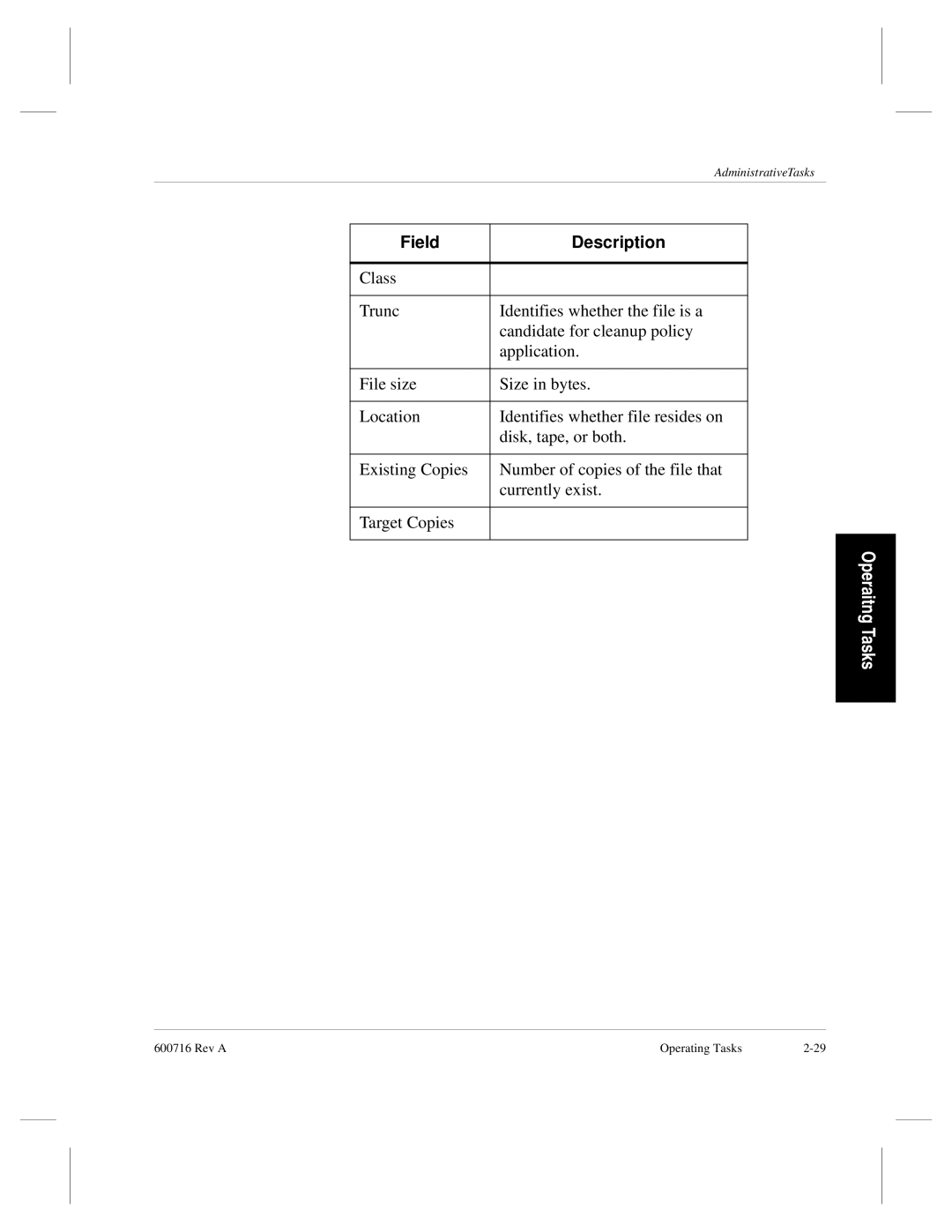 ADIC FileServ Version 4.0 600716 Rev A manual Operaitng Tasks 