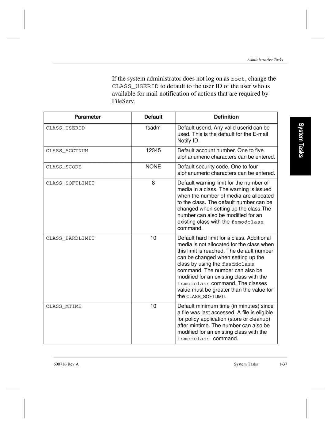 ADIC FileServ Version 4.0 600716 Rev A manual None 