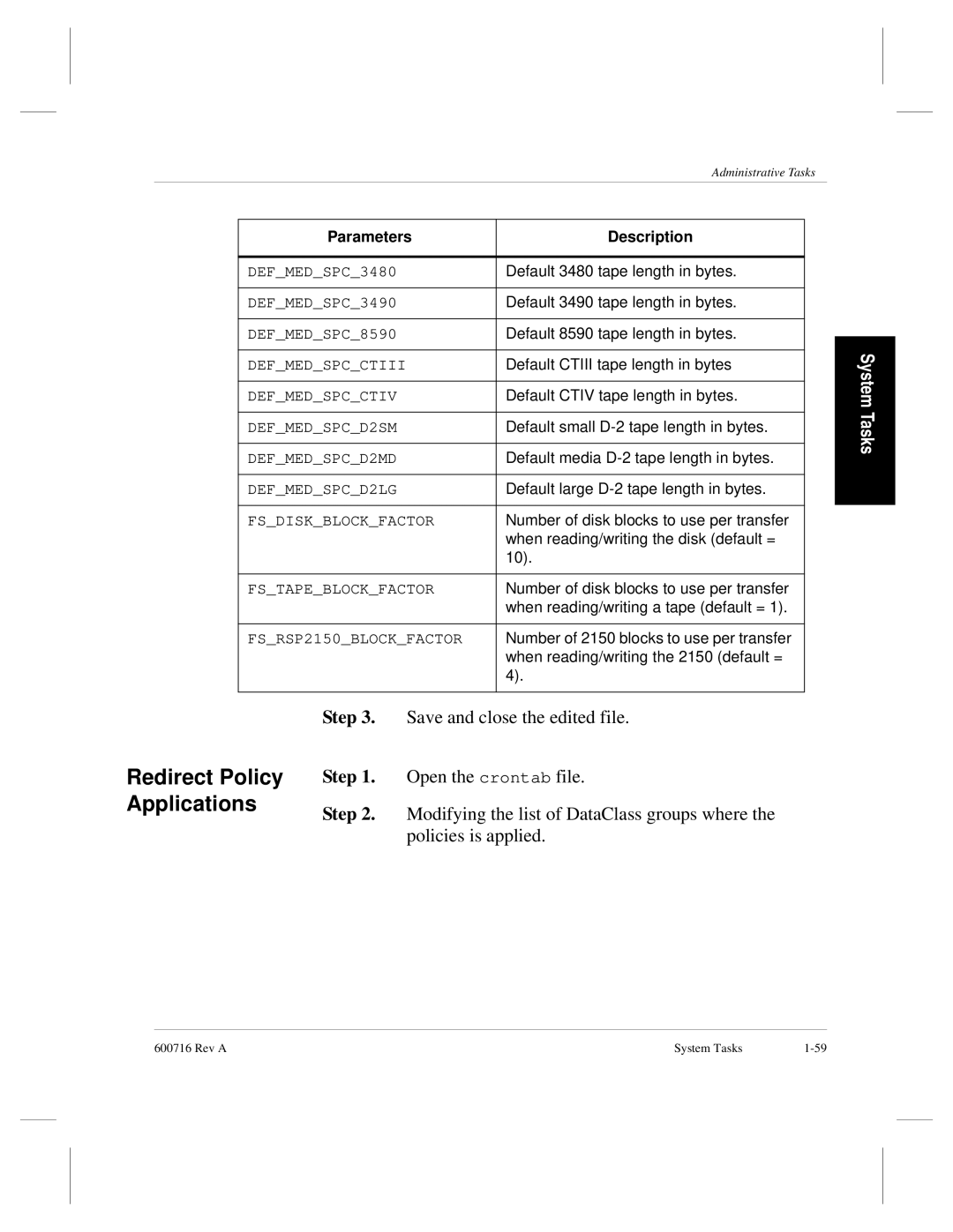 ADIC FileServ Version 4.0 600716 Rev A manual Redirect Policy, Applications 