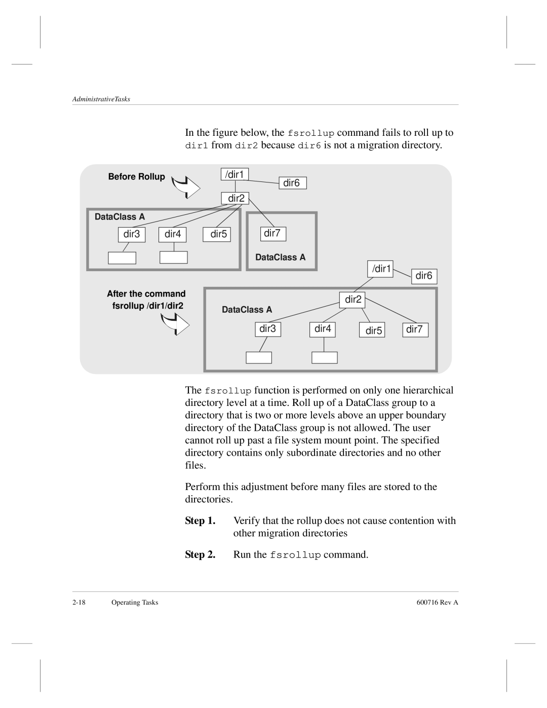 ADIC FileServ Version 4.0 600716 Rev A manual Dir1 Dir2 Dir6 