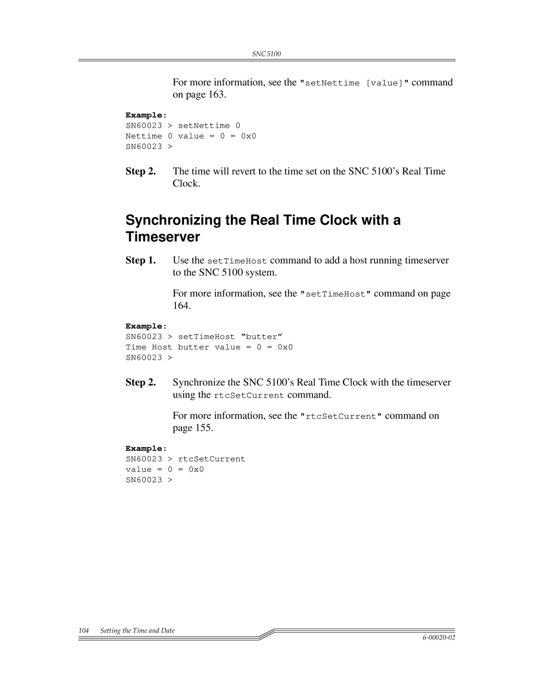 ADIC Scalar 1000, SNC 5100 manual Synchronizing the Real Time Clock with a Timeserver 