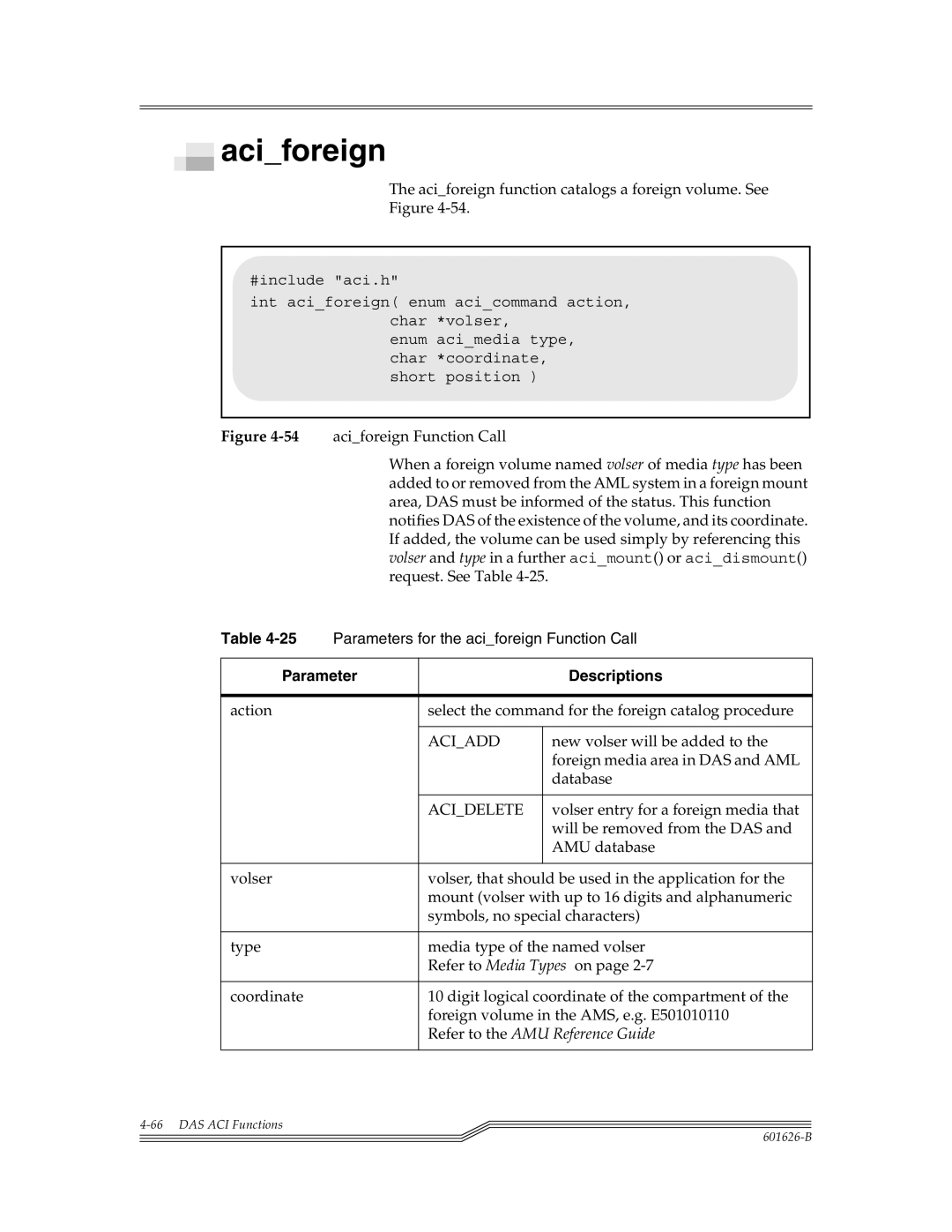 ADIC Server manual Aciforeign 