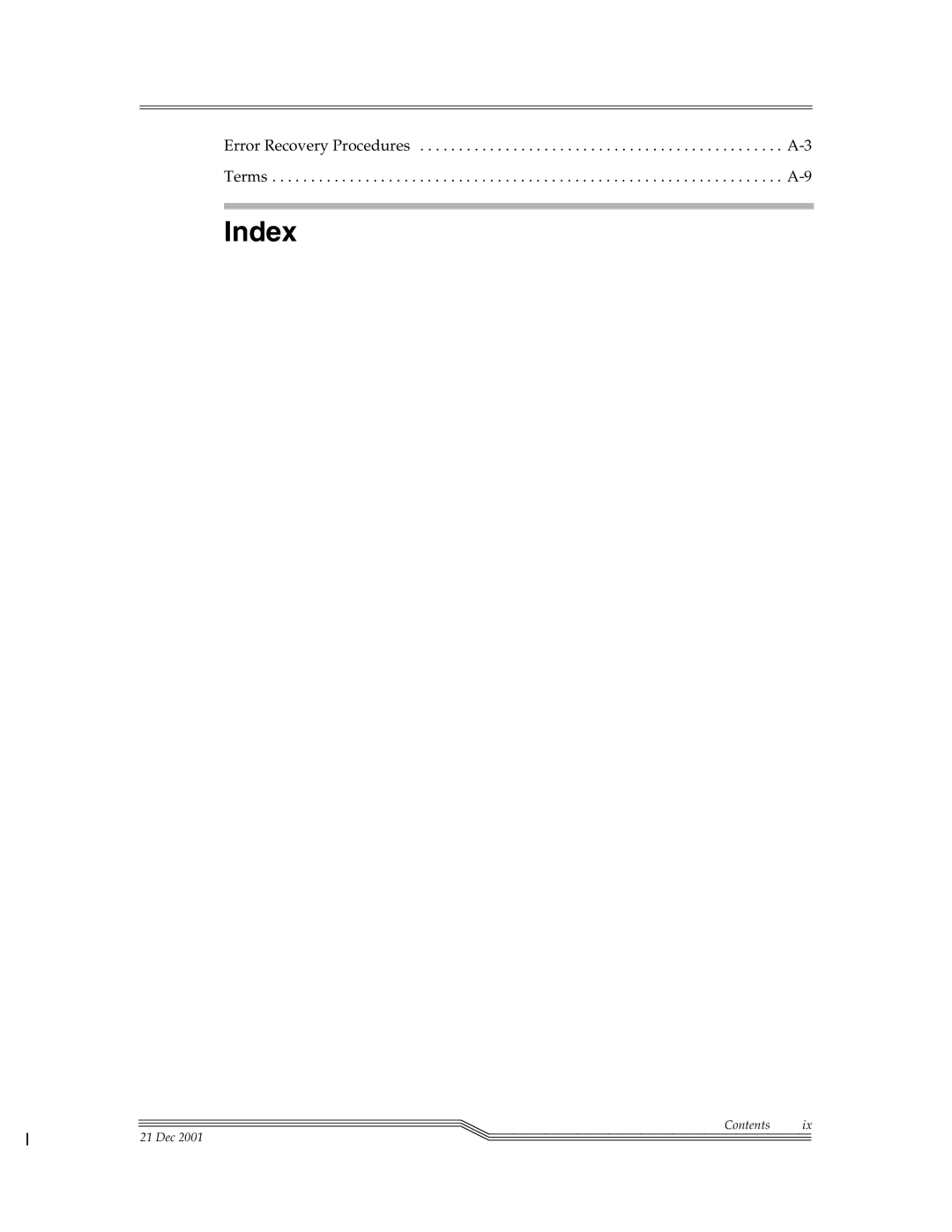 ADIC Server manual Index 