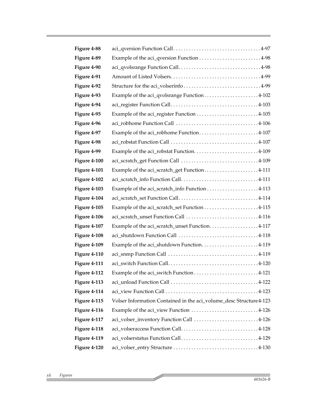 ADIC Server manual 88aciqversion Function Call 