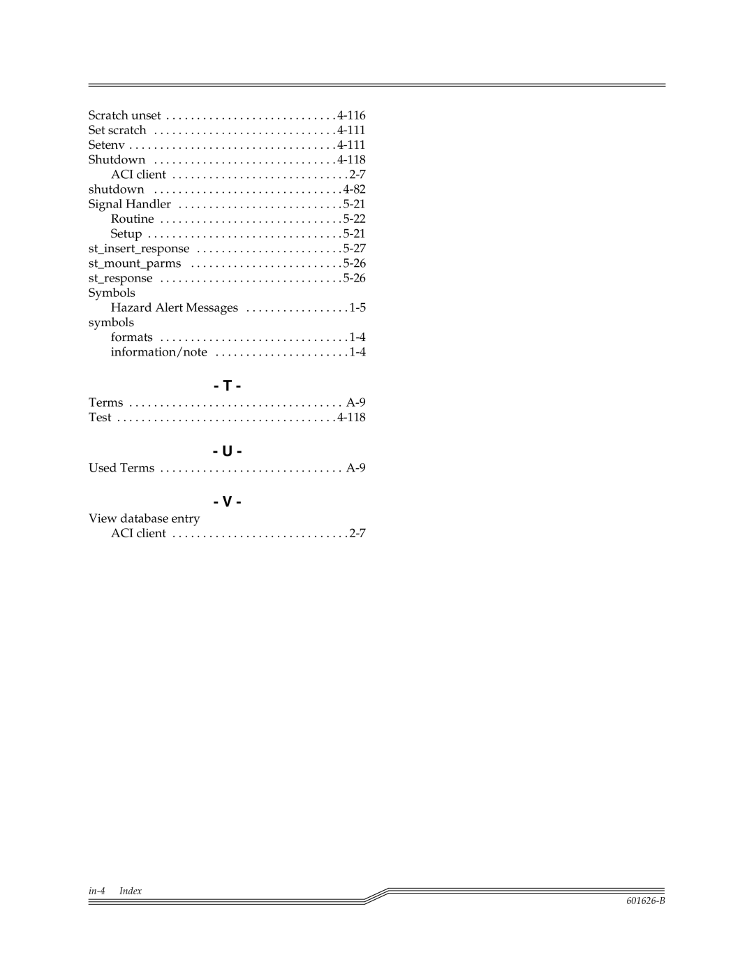 ADIC Server manual In-4 Index 601626-B 