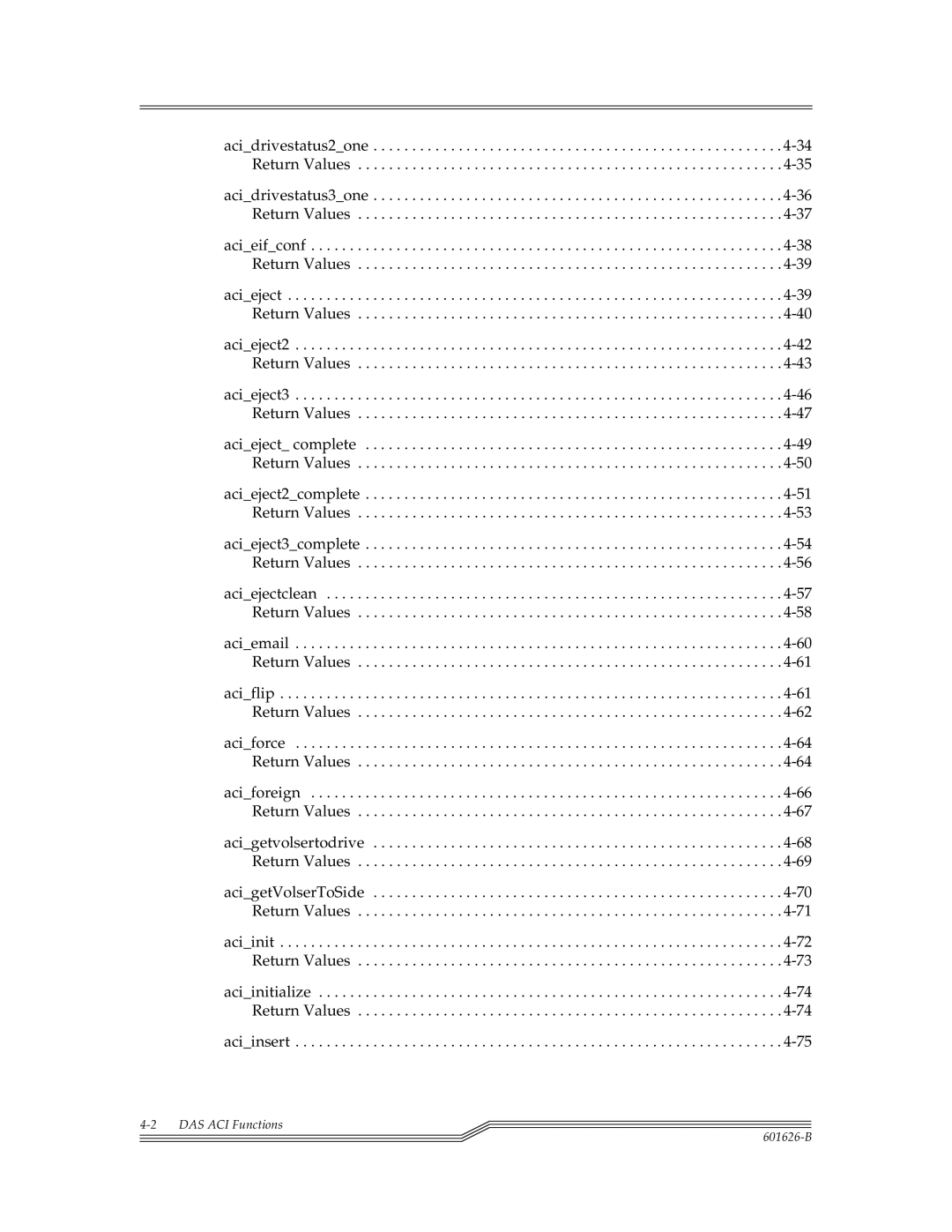 ADIC Server manual DAS ACI Functions 601626-B 