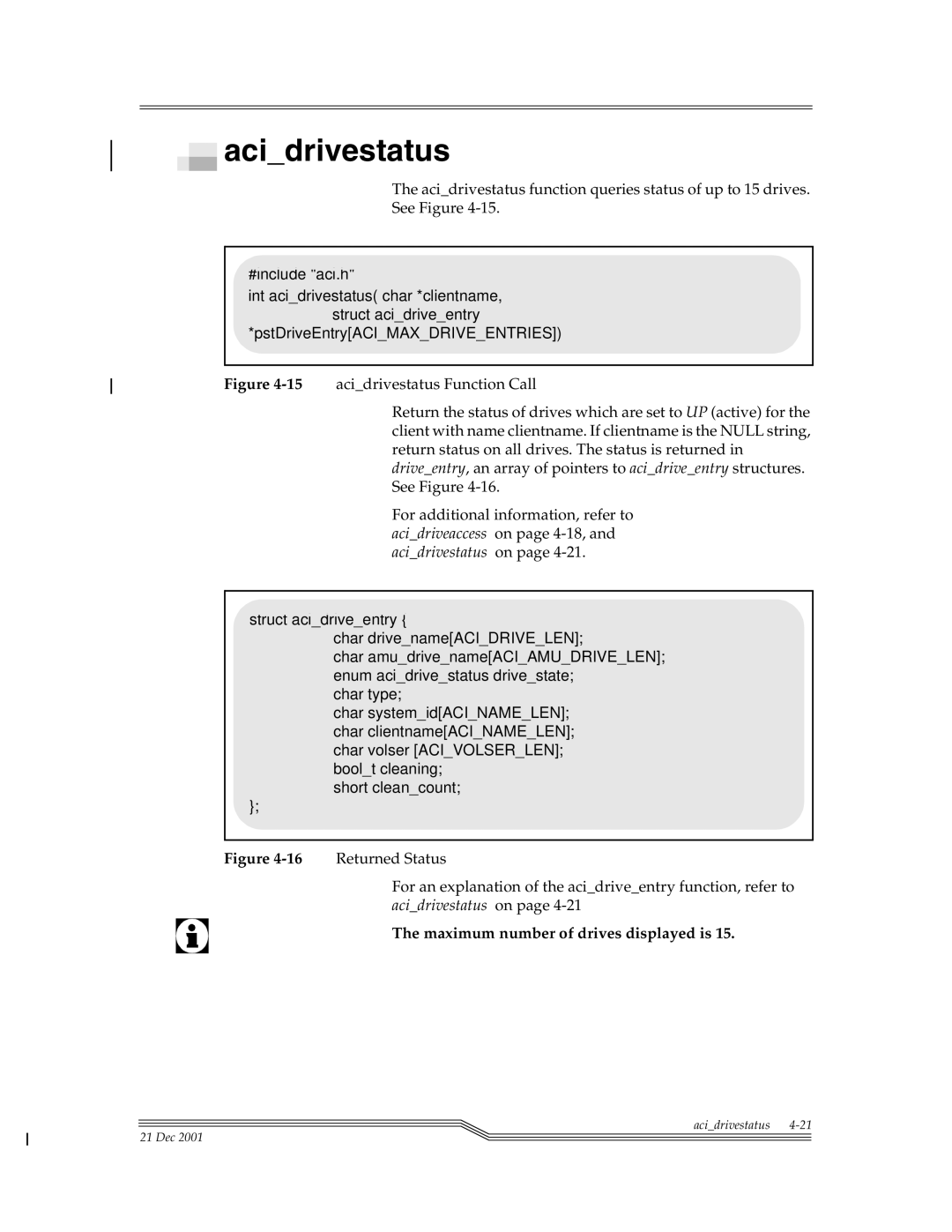 ADIC Server manual Acidrivestatus, On page 4-18 