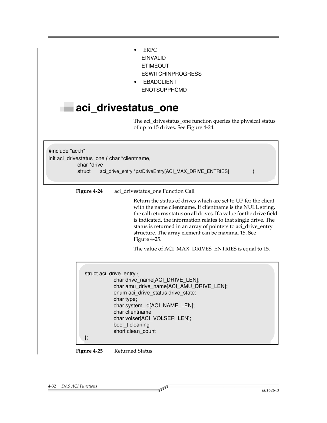 ADIC Server manual Acidrivestatusone, Erpc 