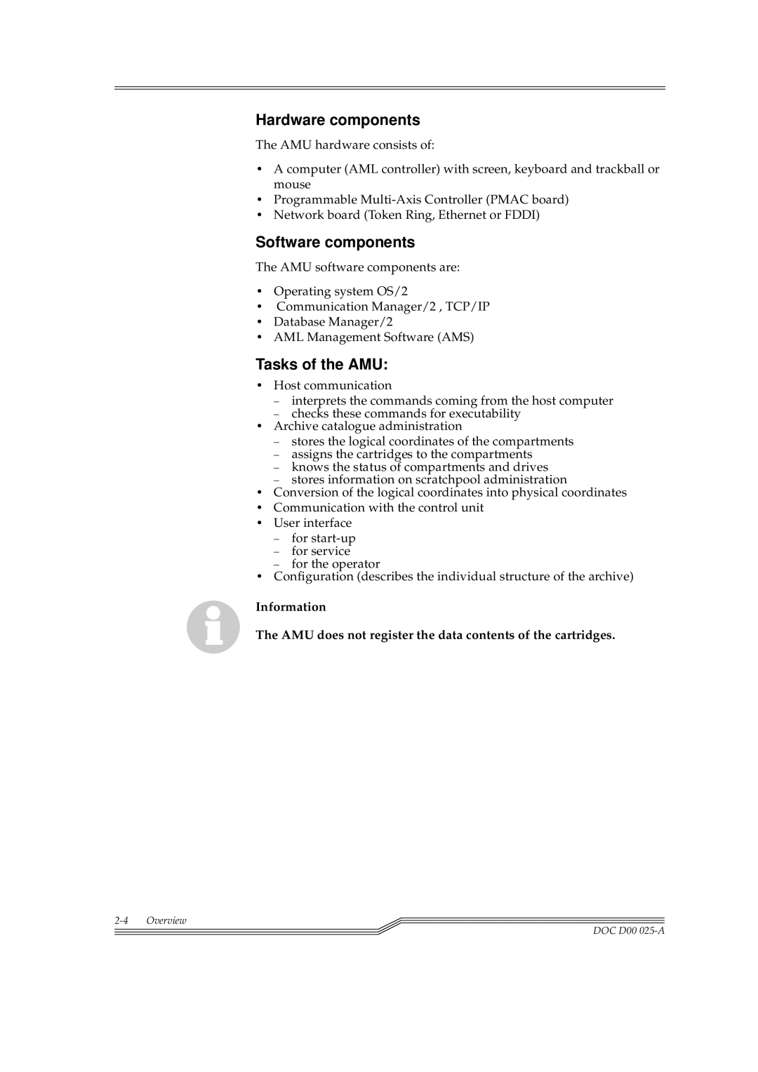 ADIC Switches manual Hardware components 