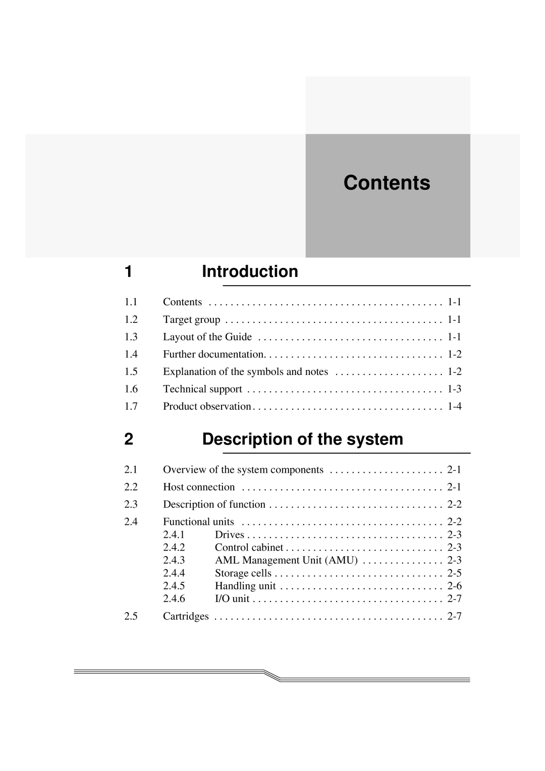 ADIC Switches manual Contents 