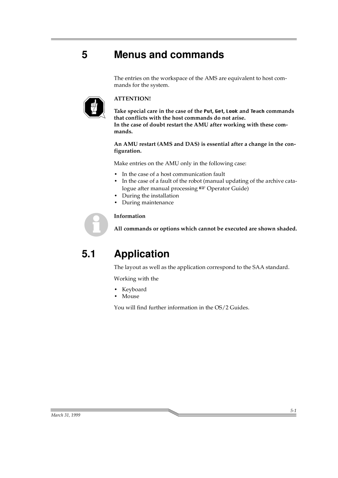 ADIC Switches manual Menus and commands, Application 