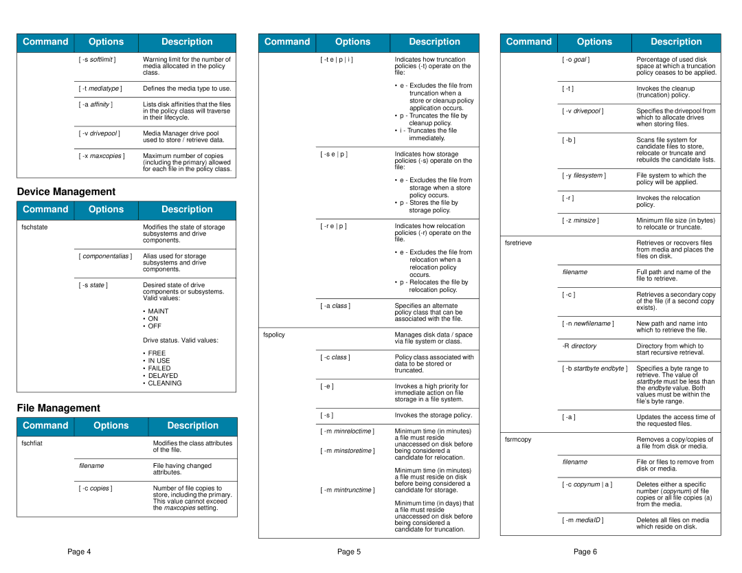 ADIC Version 2.7 manual Device Management, File Management 