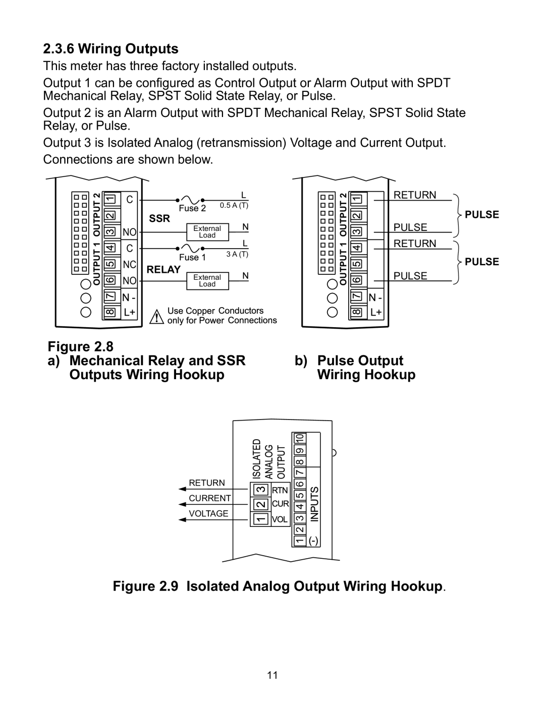 a/d/s/ iSeries manual Wiring Outputs, Isolated Analog Output Wiring Hookup 