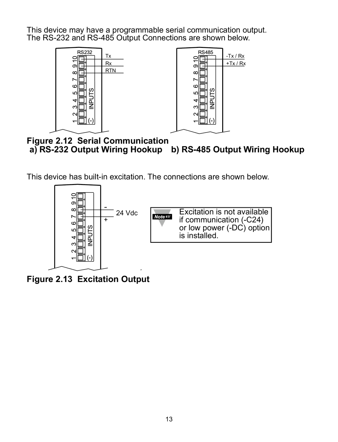 a/d/s/ iSeries manual Excitation Output 