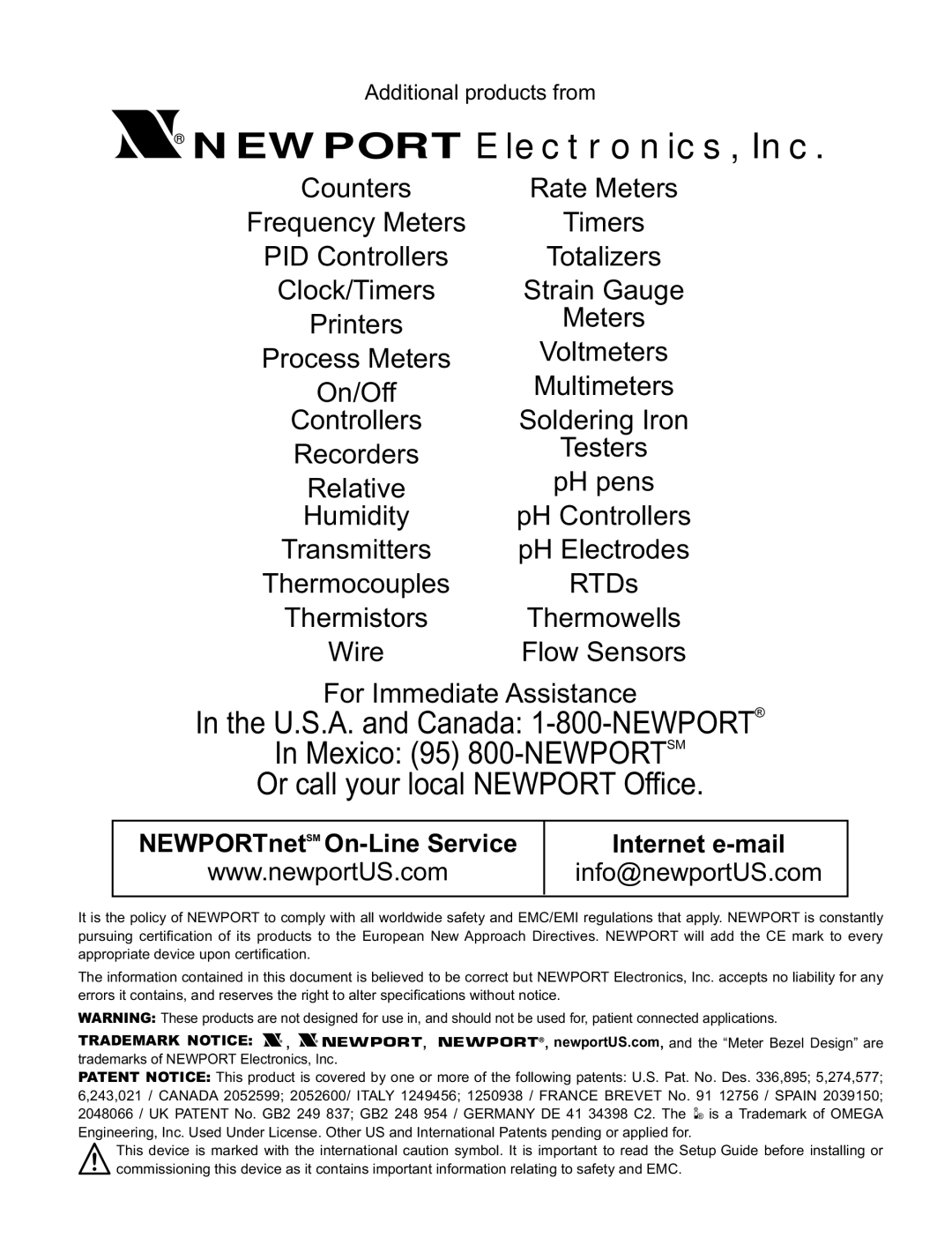 a/d/s/ iSeries manual Newport Electronics,Inc 