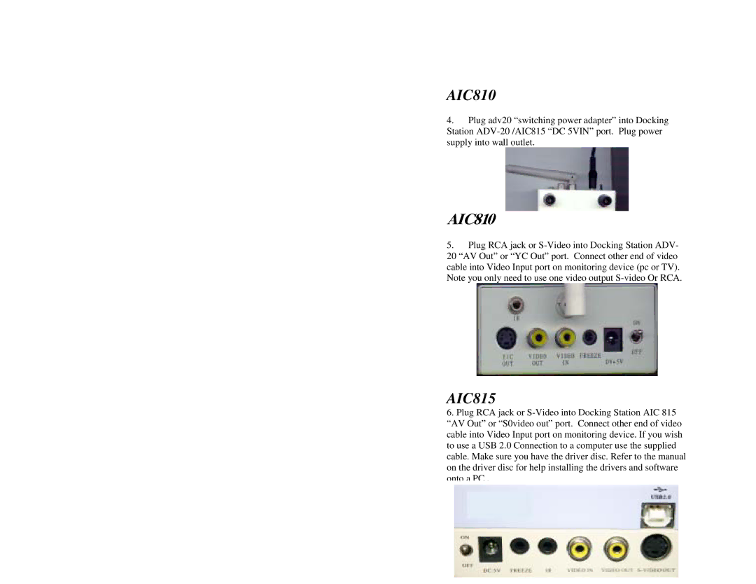 ADS Technologies AdvanceCAM manual AIC810 