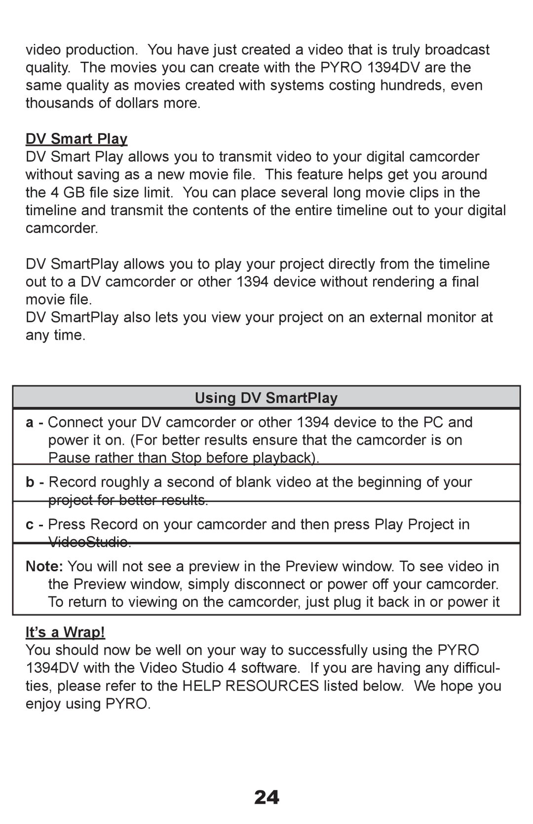 ADS Technologies API-408 manual DV Smart Play, Using DV SmartPlay, It’s a Wrap 