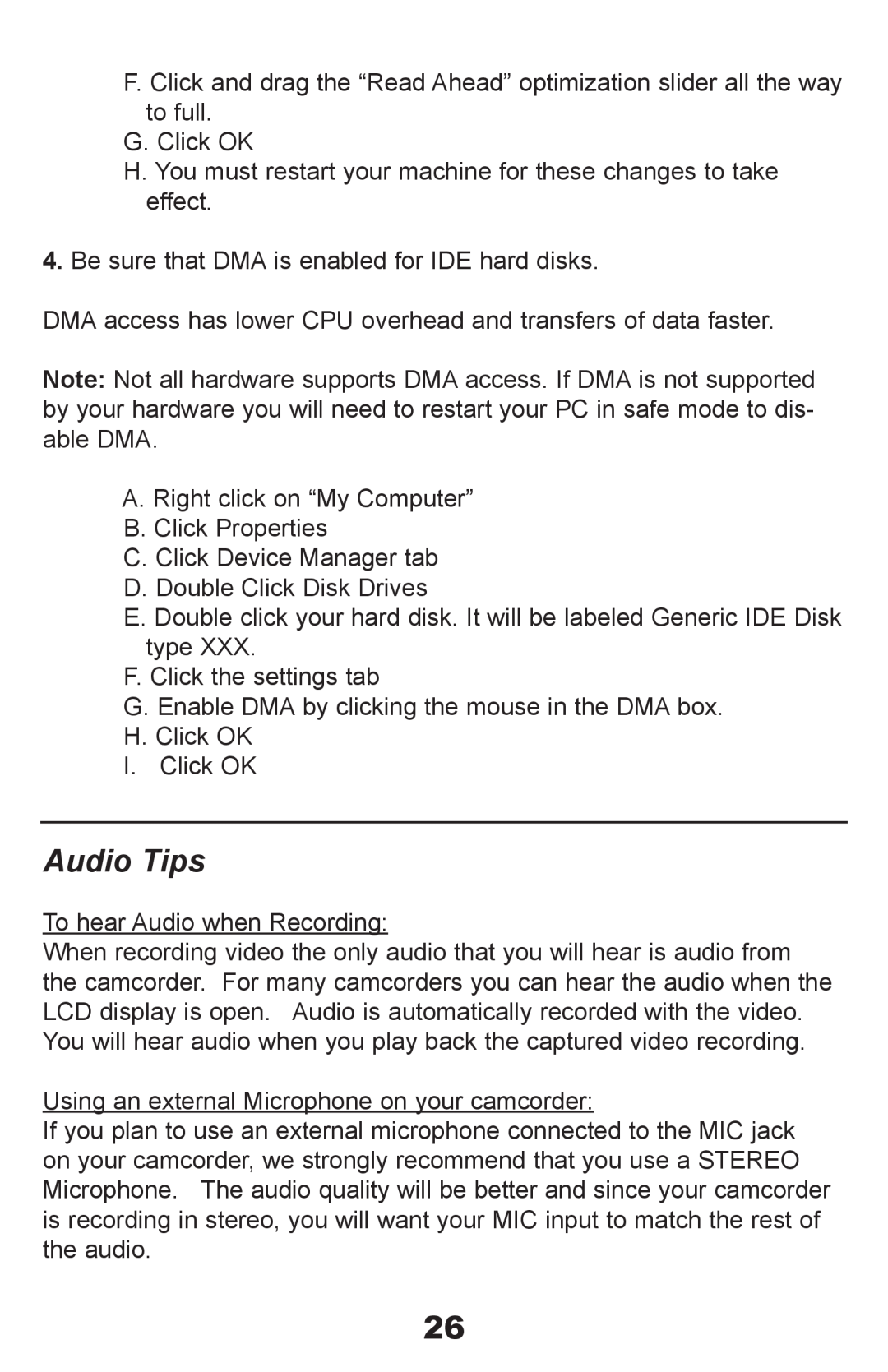 ADS Technologies API-408 manual Audio Tips 