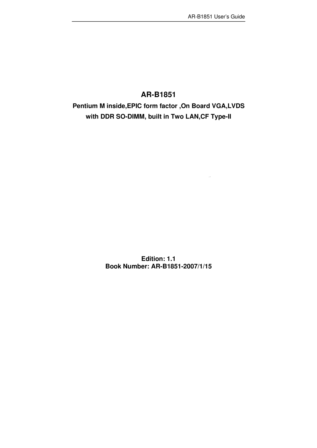 ADS Technologies AR-B1851 manual 