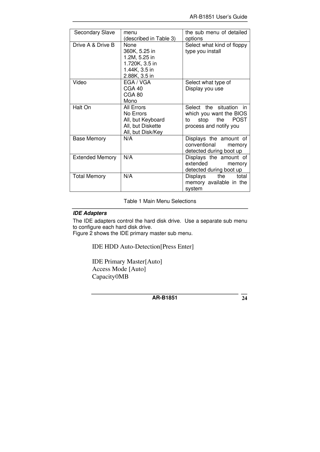 ADS Technologies manual IDE Adapters, AR-B185124 