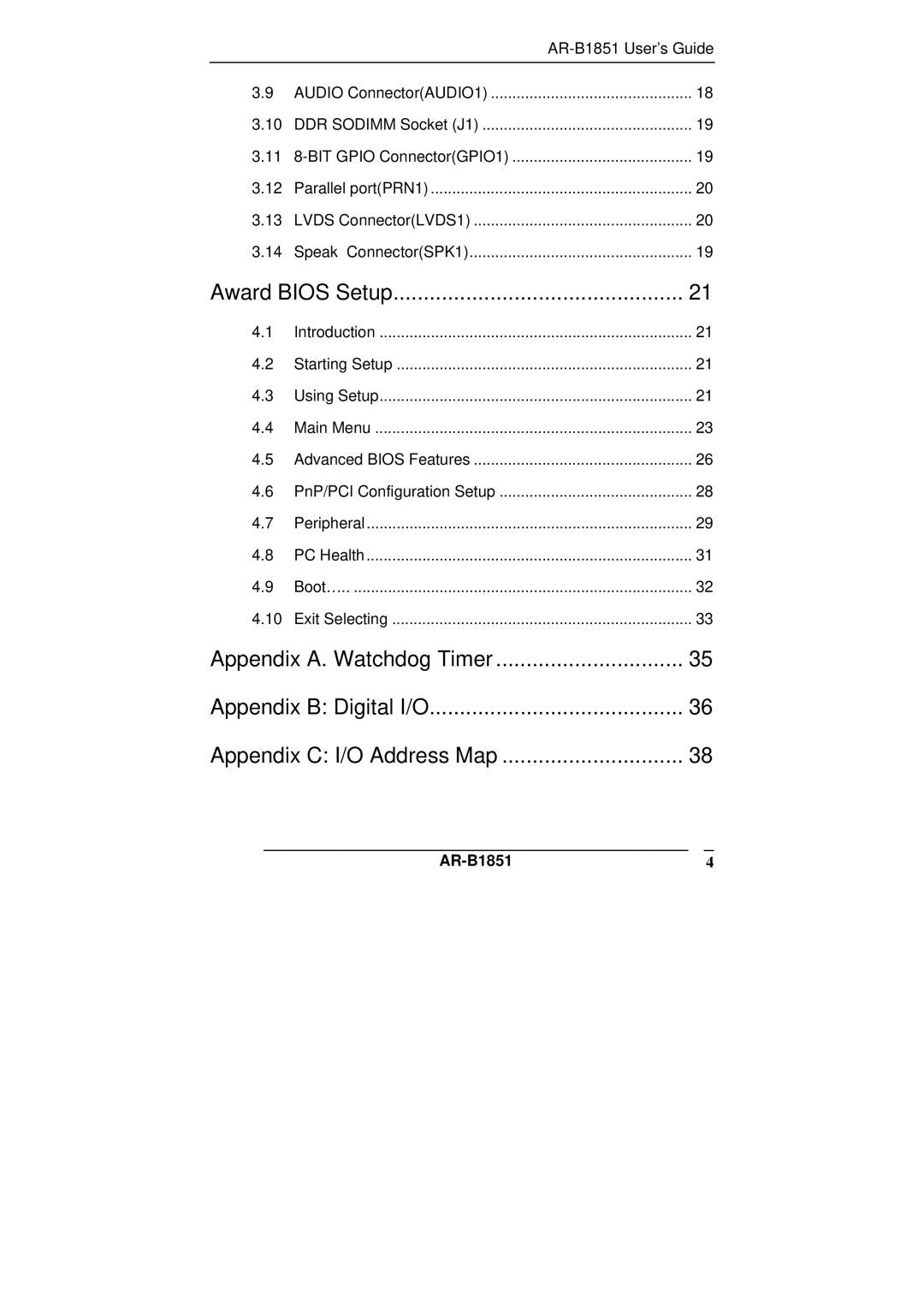 ADS Technologies manual AR-B18514, Award Bios Setup 