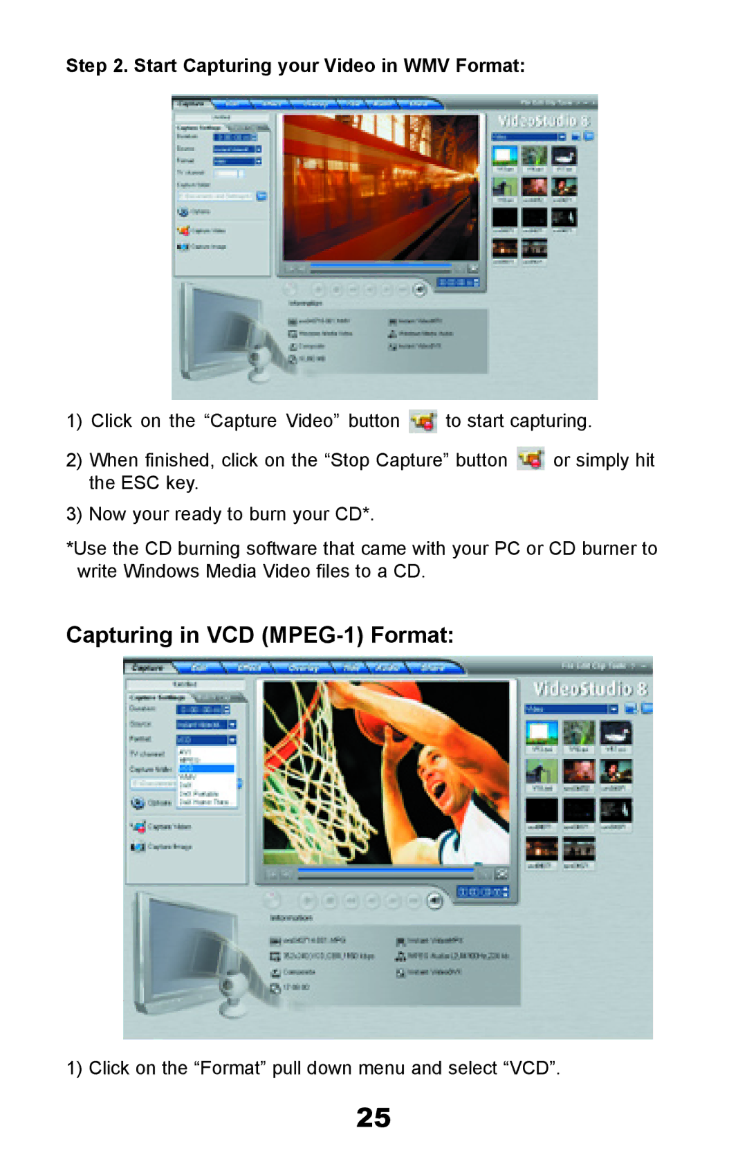 ADS Technologies Instant Video PCI manual Capturing in VCD MPEG-1 Format, Start Capturing your Video in WMV Format 