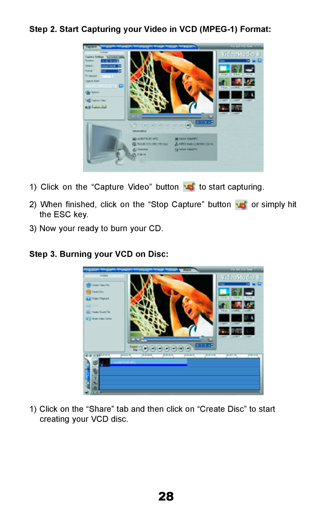 ADS Technologies Instant Video PCI manual Start Capturing your Video in VCD MPEG-1 Format, Burning your VCD on Disc 