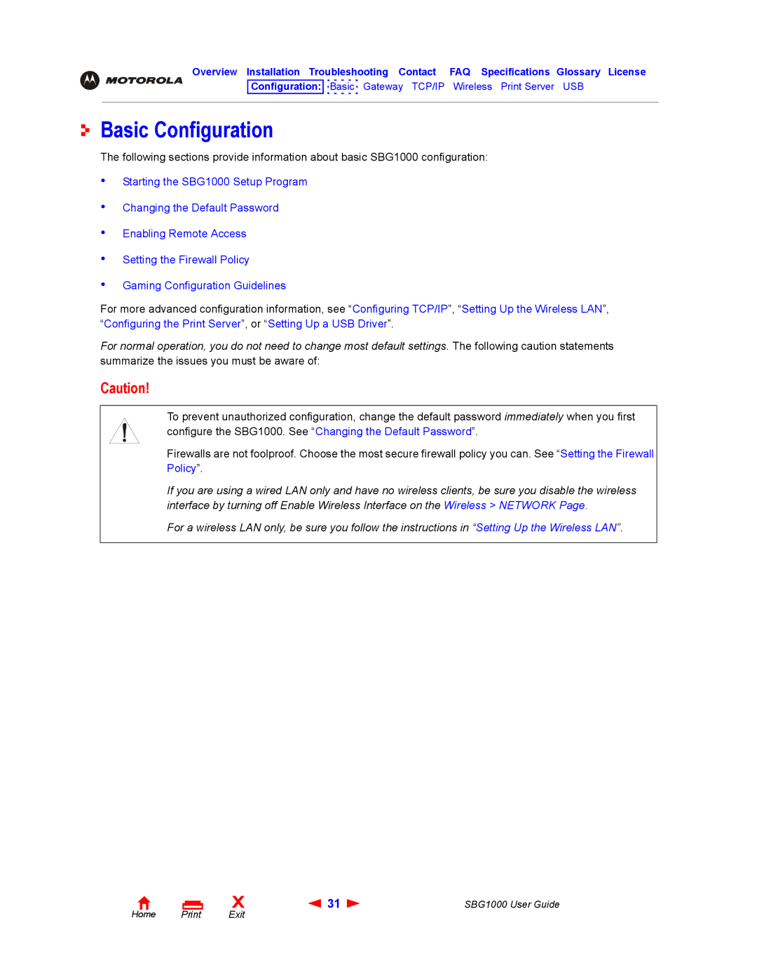 ADS Technologies SBG1000 manual Basic Configuration 