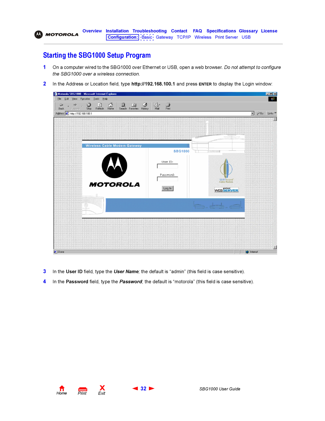 ADS Technologies manual Starting the SBG1000 Setup Program 