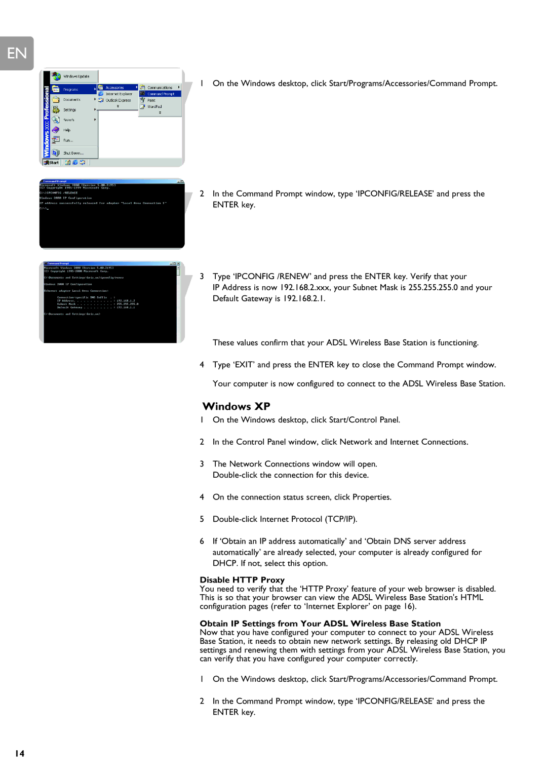 ADS Technologies SNA6500 user manual Windows XP 