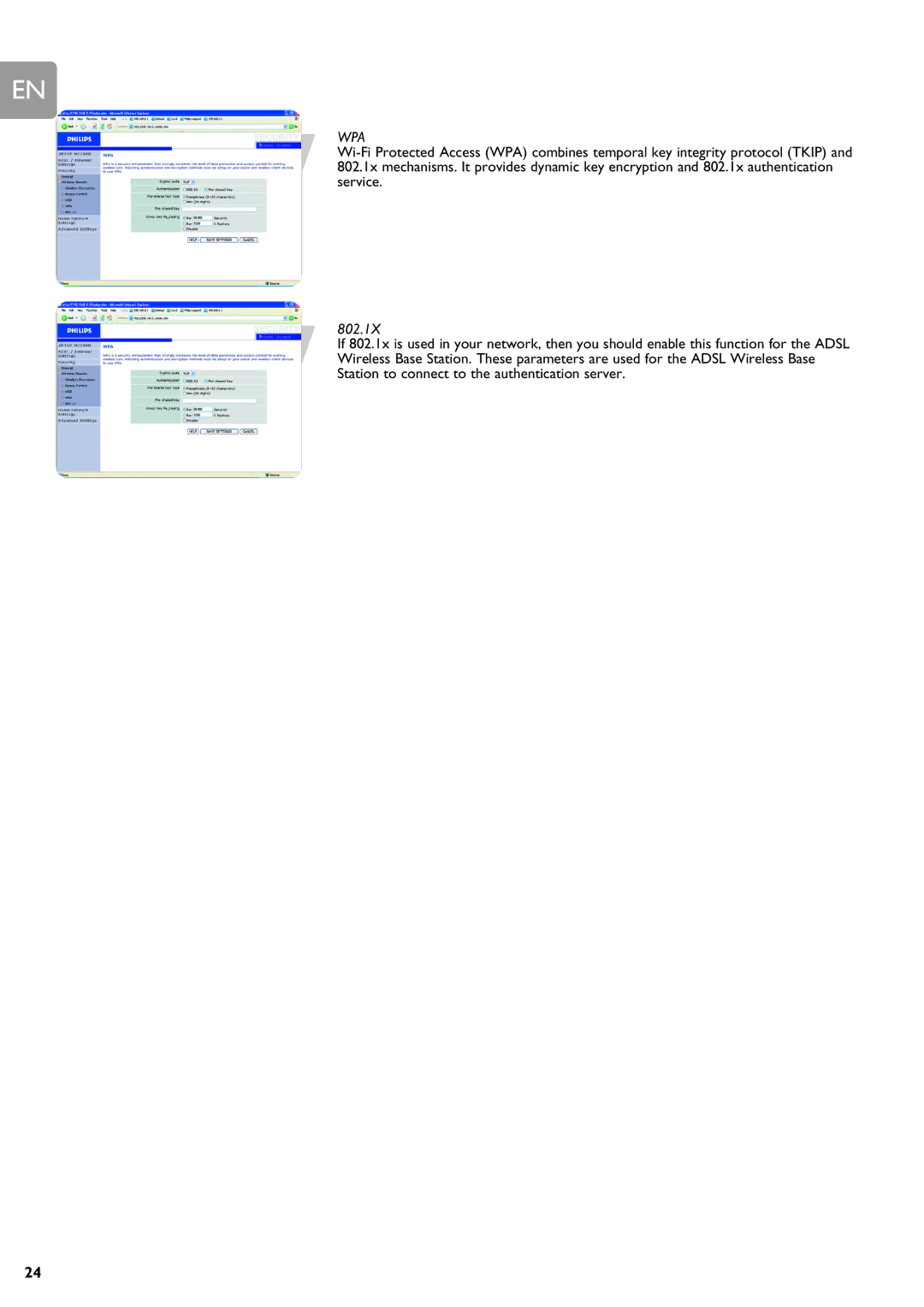 ADS Technologies SNA6500 user manual Wpa, 802.1X 