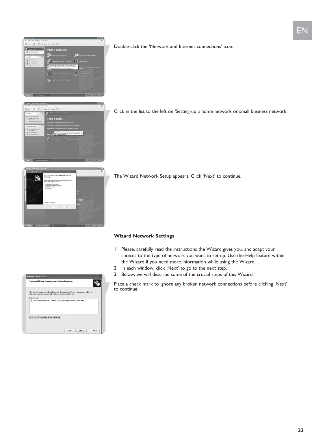 ADS Technologies SNA6500 user manual Wizard Network Settings 