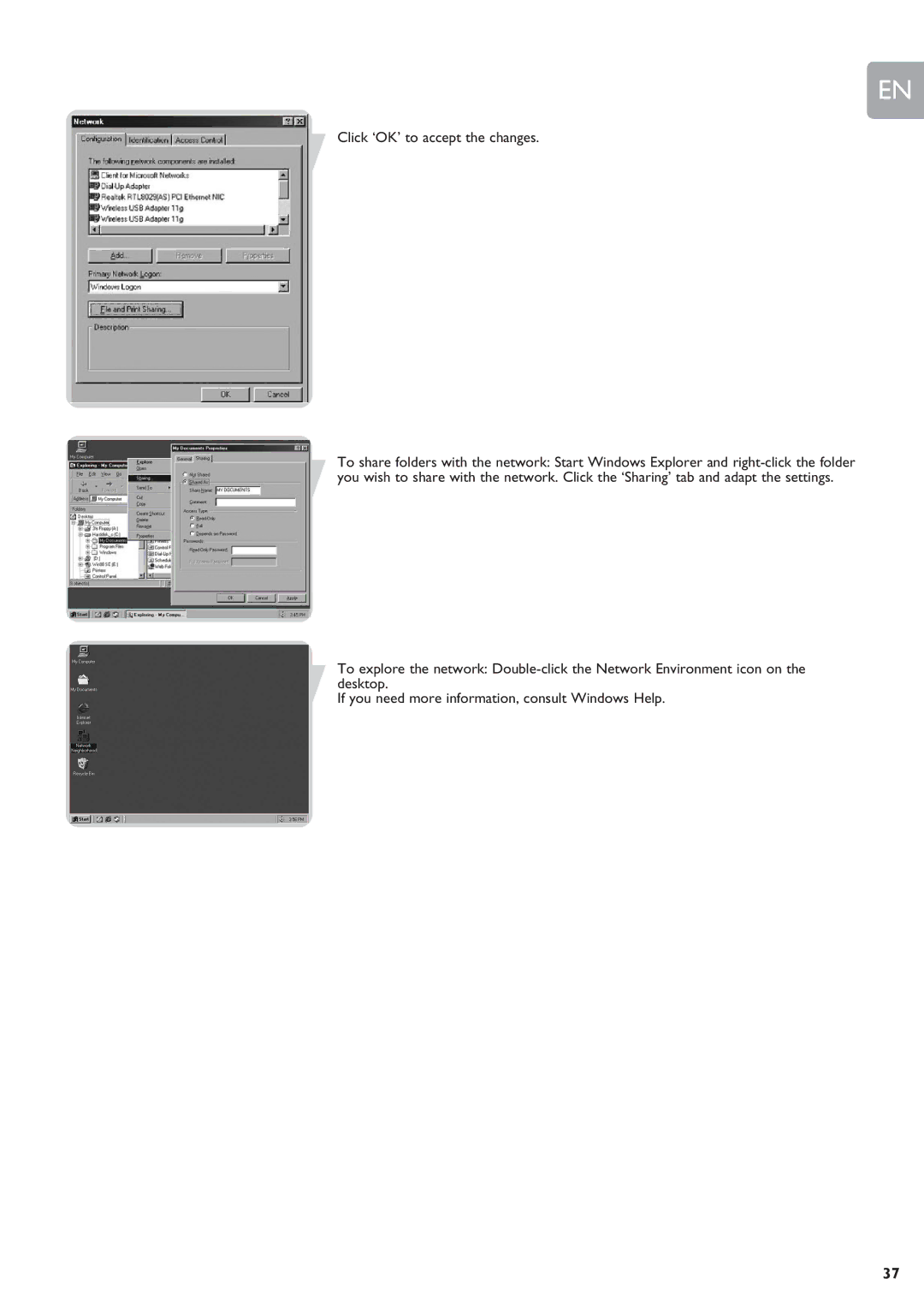 ADS Technologies SNA6500 user manual Click ‘OK’ to accept the changes 