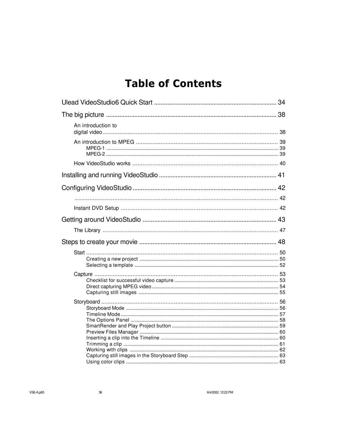 ADS Technologies USB Instant DVD manual Table of Contents 