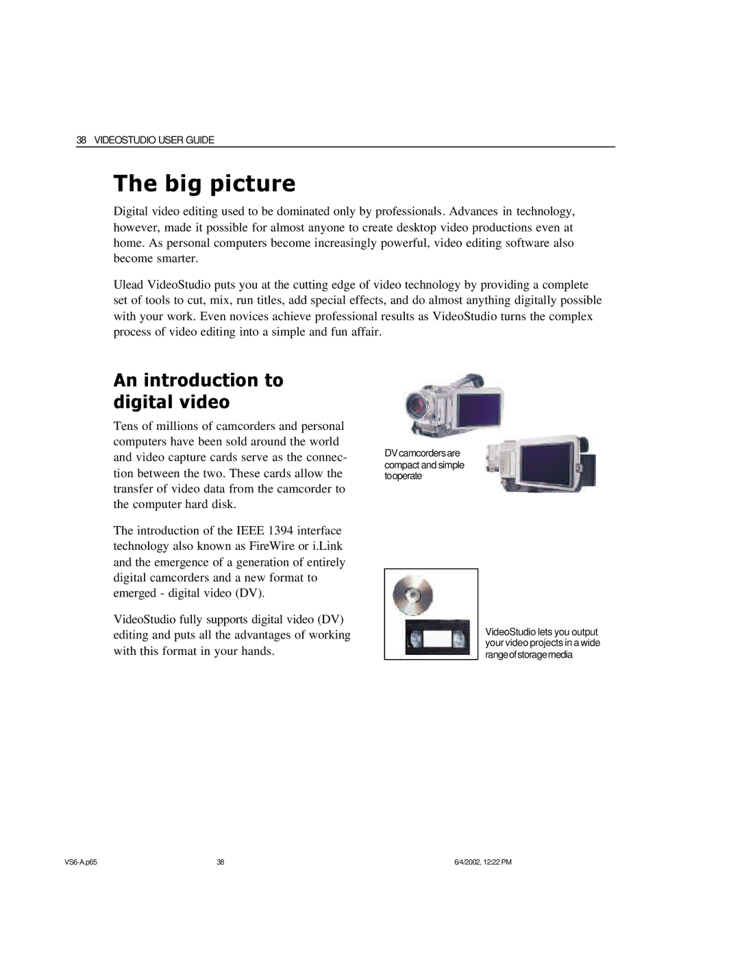 ADS Technologies USB Instant DVD manual Big picture, An introduction to digital video 