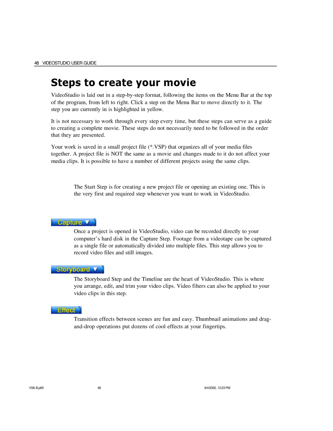 ADS Technologies USB Instant DVD manual Steps to create your movie 