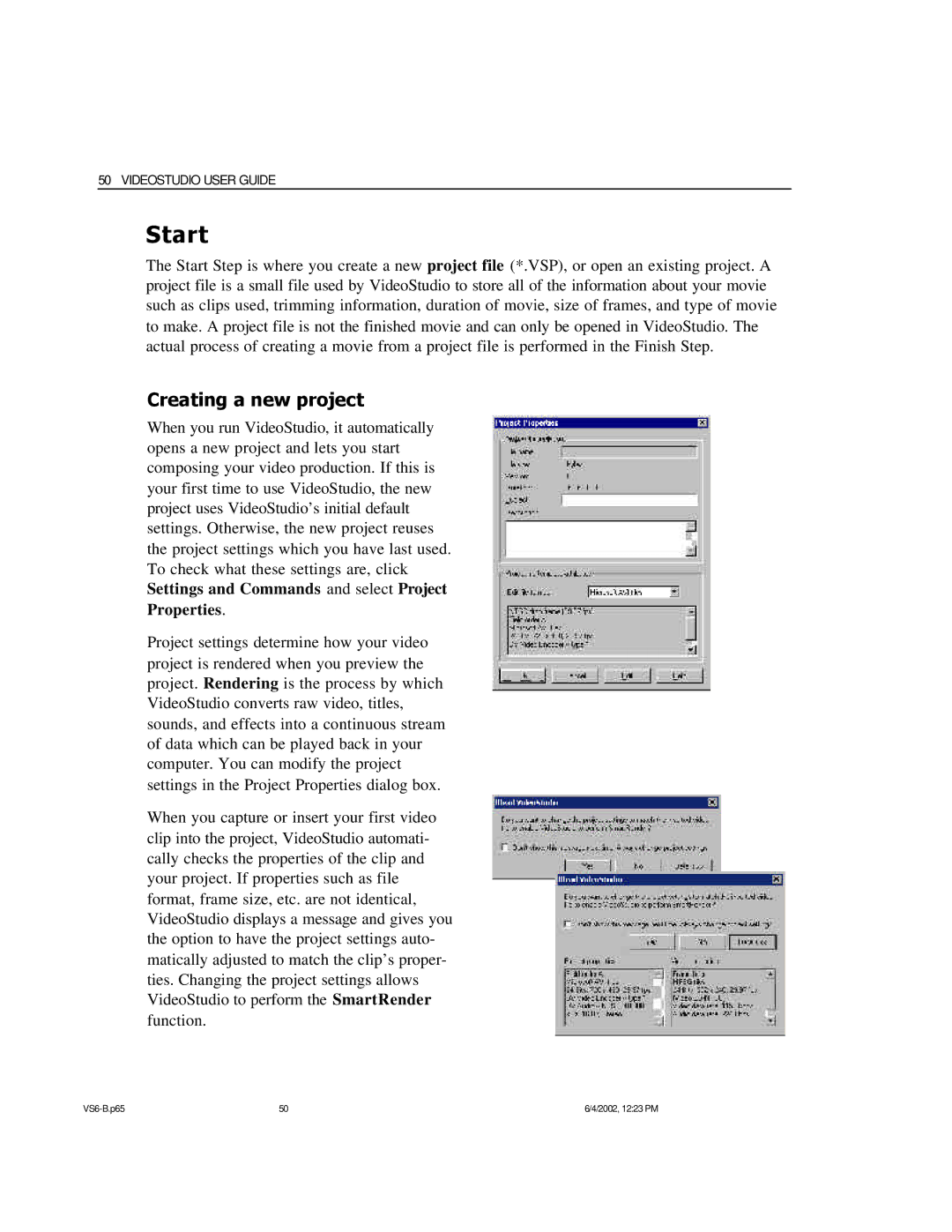 ADS Technologies USB Instant DVD manual Start, Creating a new project 