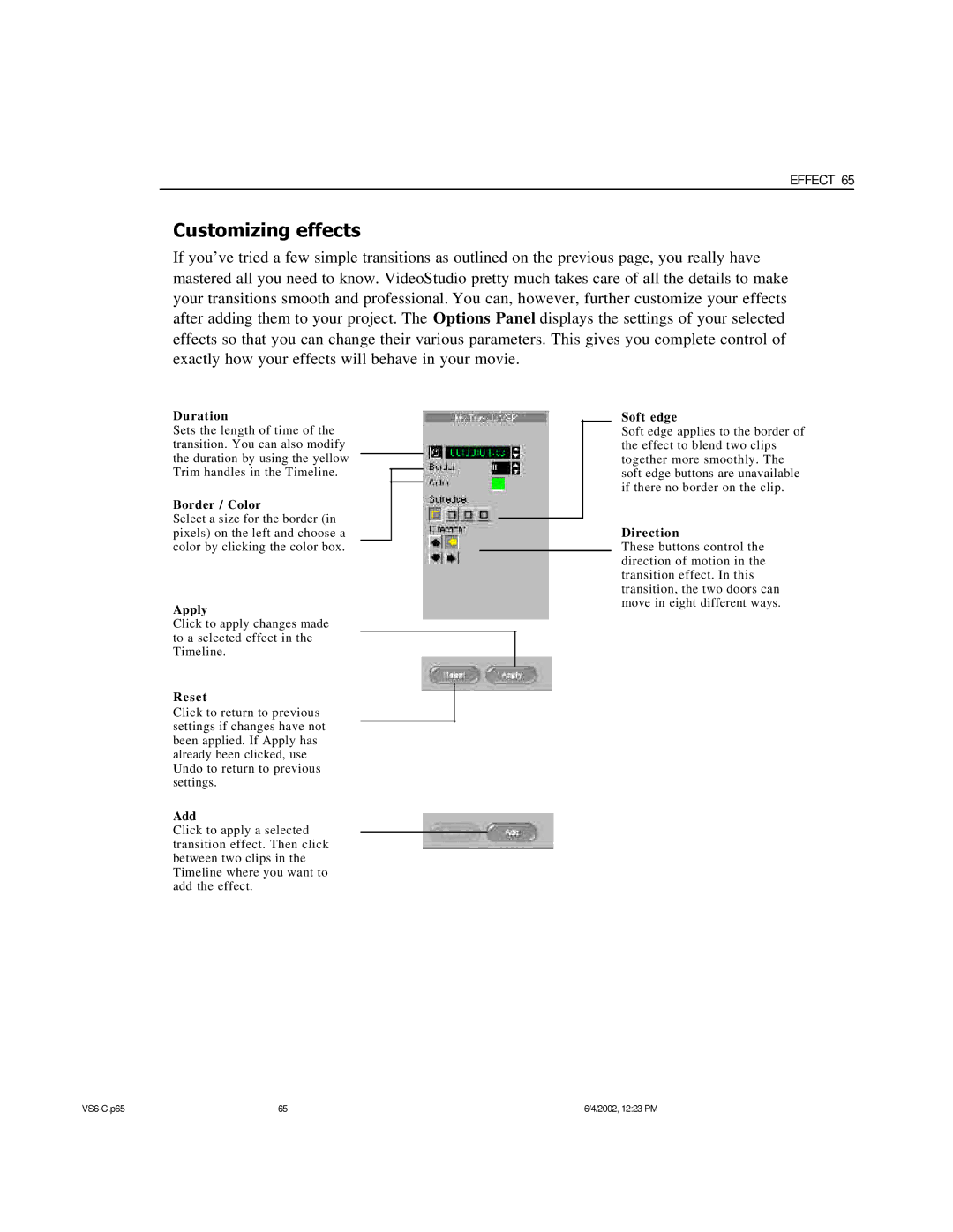 ADS Technologies USB Instant DVD manual Customizing effects 