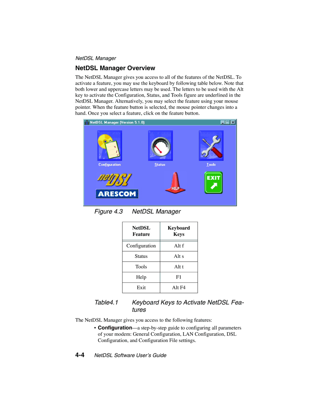 ADS Technologies version 5.2b1 manual NetDSL Manager Overview, Tures 