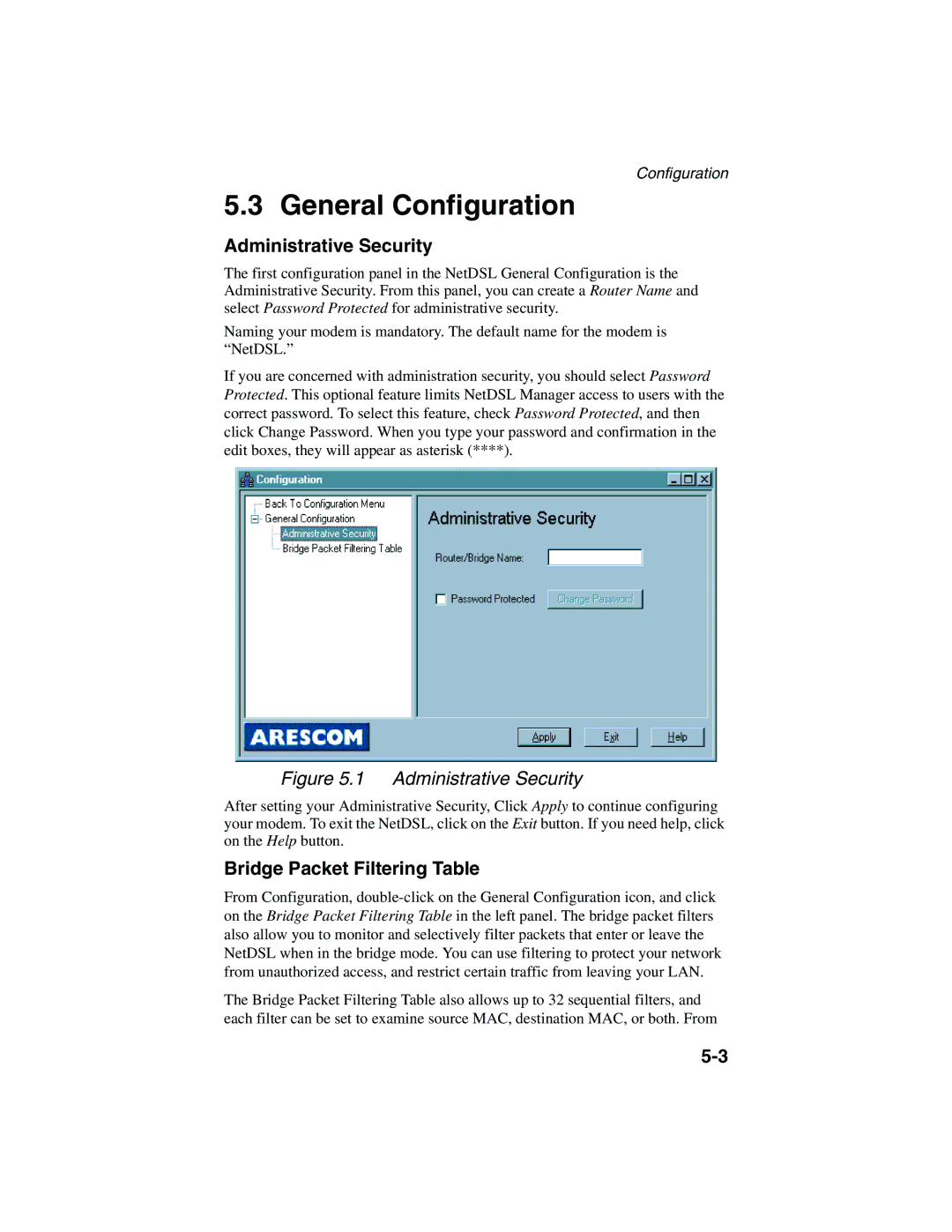 ADS Technologies version 5.2b1 manual General Configuration, Administrative Security 