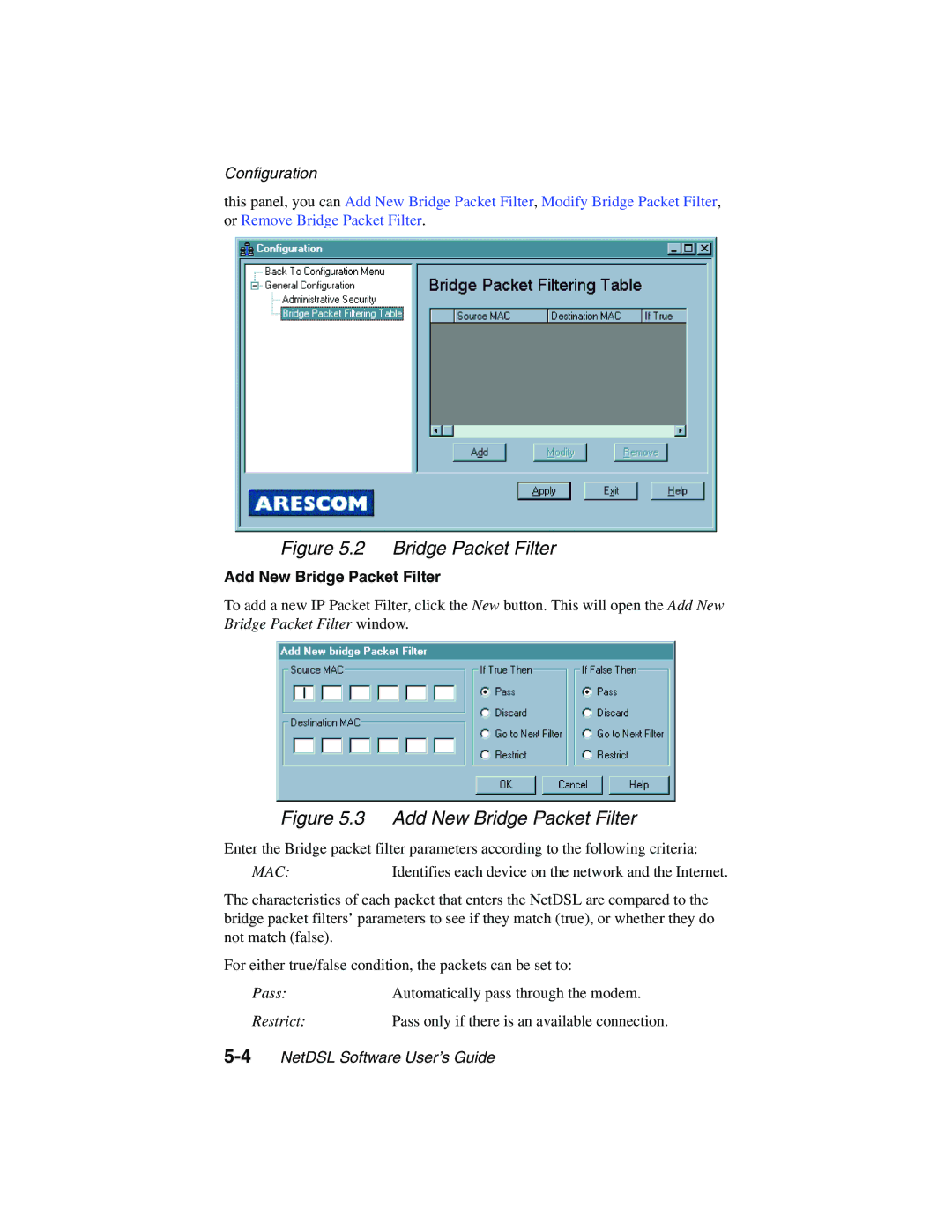 ADS Technologies version 5.2b1 manual Bridge Packet Filter 