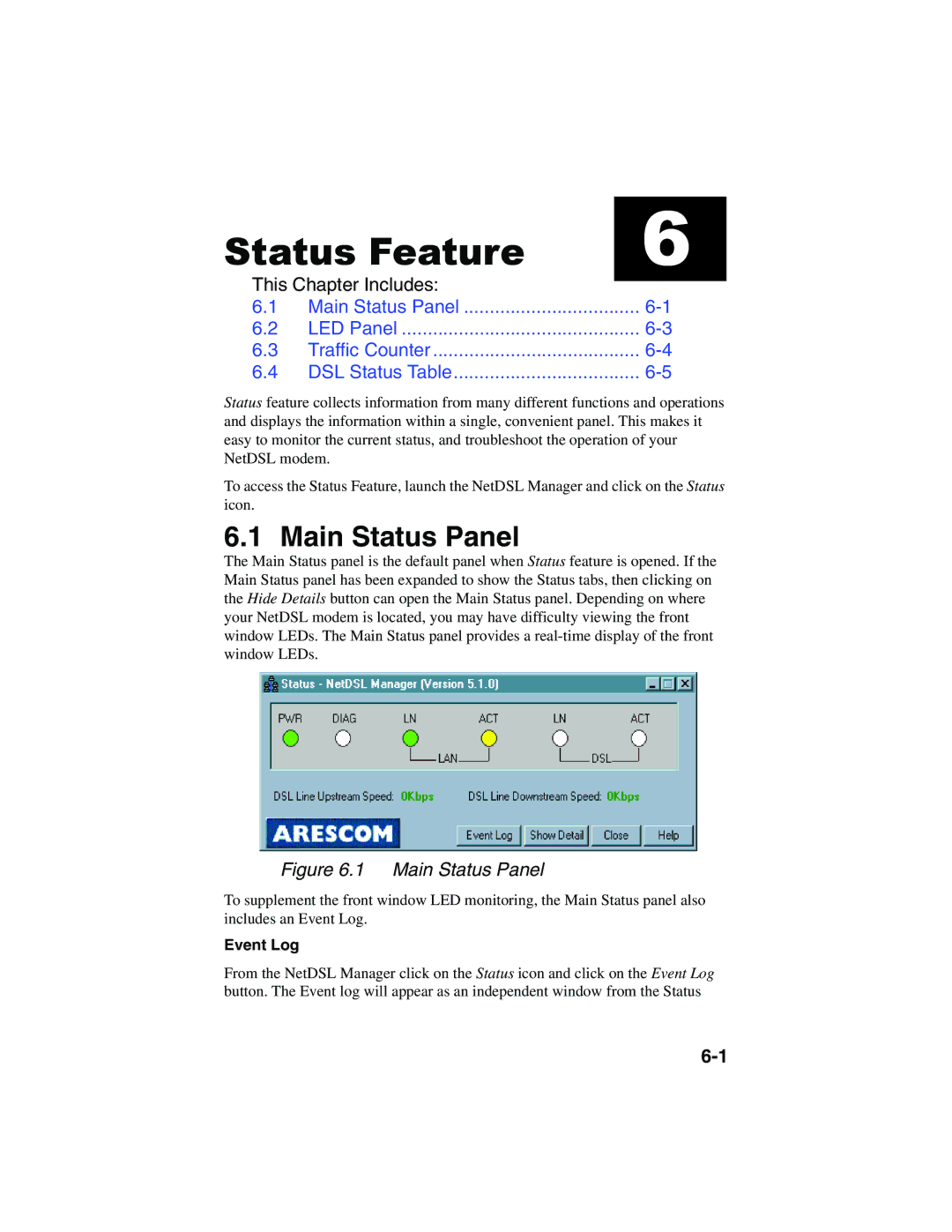 ADS Technologies version 5.2b1 manual Status Feature, Main Status Panel 